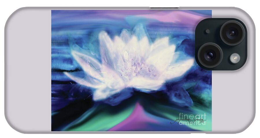 Lotue iPhone Case featuring the digital art Lotus by Jacqueline Shuler