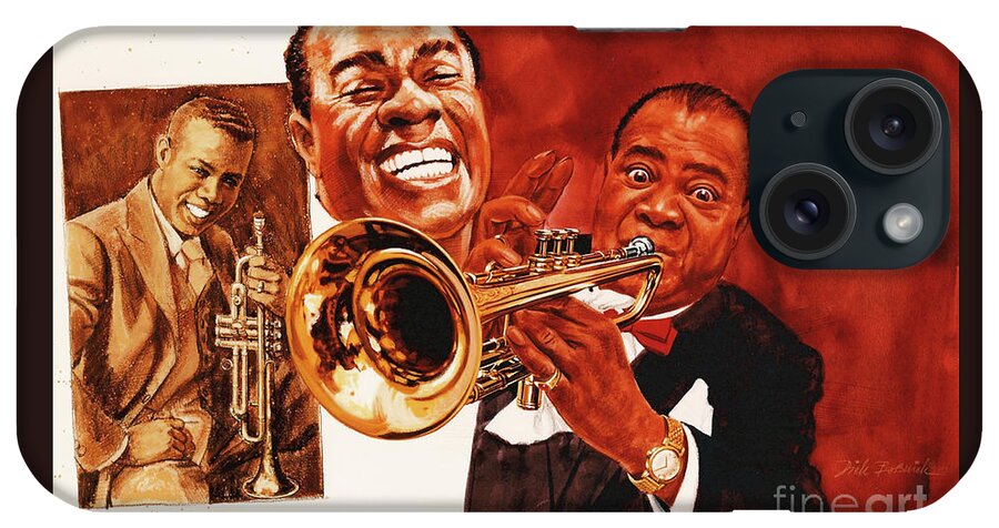 Realism iPhone Case featuring the painting Louis Armstrong by Dick Bobnick