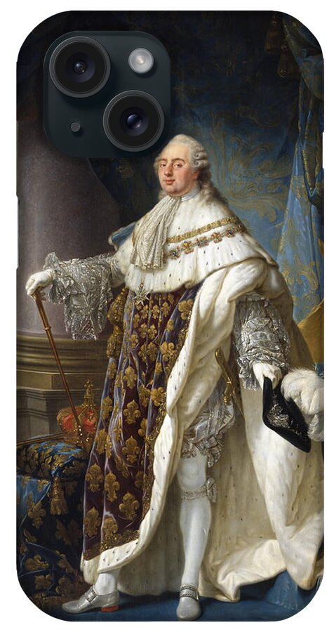 Louis XVI, King of France and Navarre, wearing his grand royal costume in  1779 iPhone Case by Antoine-Francois Callet - Treasury Classics Art -  Artist Website