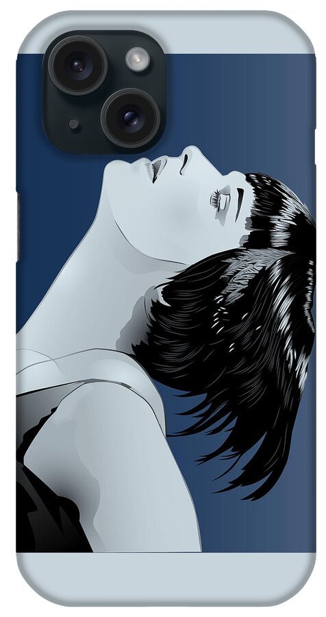 Louise Brooks Official iPhone Case featuring the digital art Louise Brooks in Berlin - Indigo Dusk by Louise Brooks