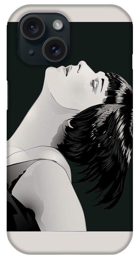 Louise Brooks Official iPhone Case featuring the digital art Louise Brooks in Berlin - Onyx Pine by Louise Brooks