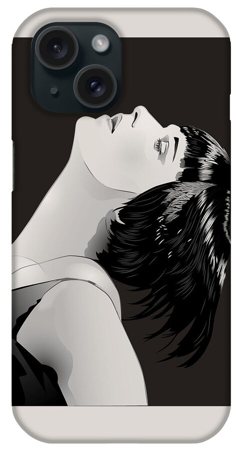 Louise Brooks Official iPhone Case featuring the digital art Louise Brooks in Berlin - Slate Charcoal by Louise Brooks