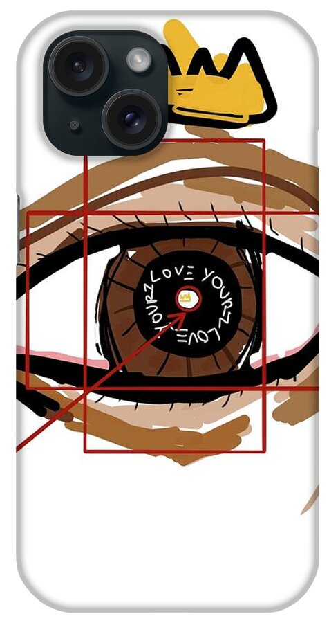  iPhone Case featuring the mixed media Love and See by Oriel Ceballos