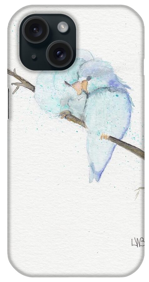  iPhone Case featuring the painting Love Birds by Lisa Burbach