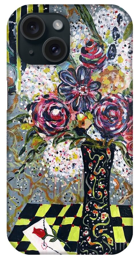 Floral iPhone Case featuring the painting Love Letter by Jacqui Hawk