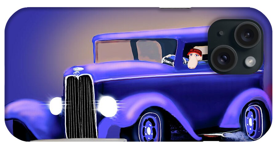 Hot Rod iPhone Case featuring the digital art Low Down Hot Rod by Doug Gist