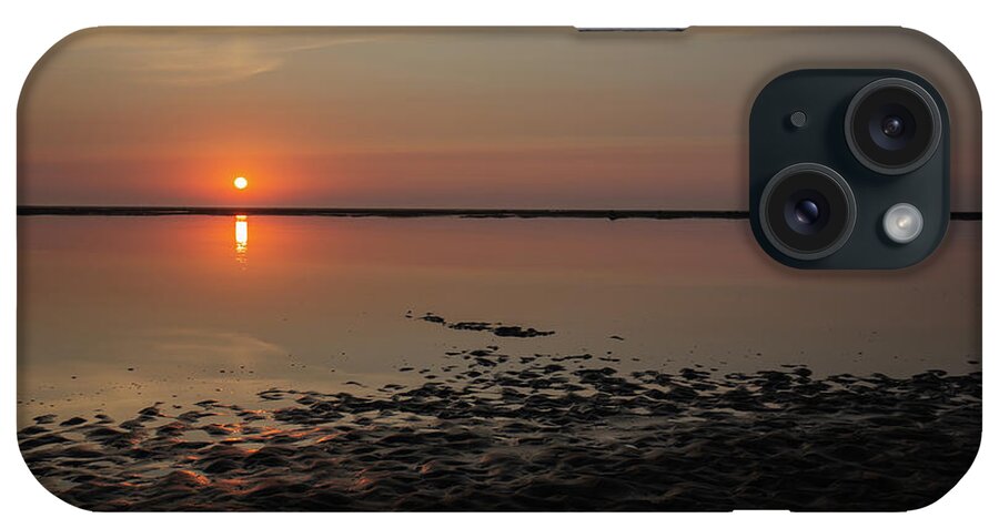 Low Tide iPhone Case featuring the photograph Low Tide At Sunset by Eva Lechner