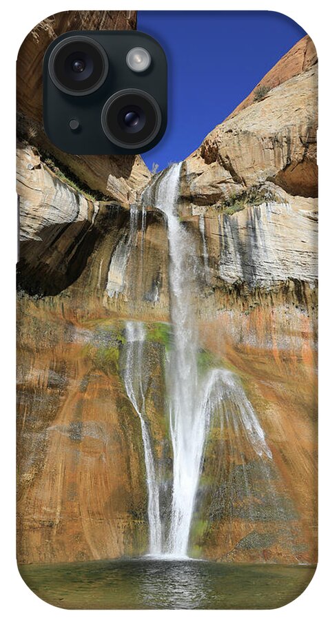 Lower Calf Creek iPhone Case featuring the photograph Lower Calf Creek Falls - Utah by Richard Krebs