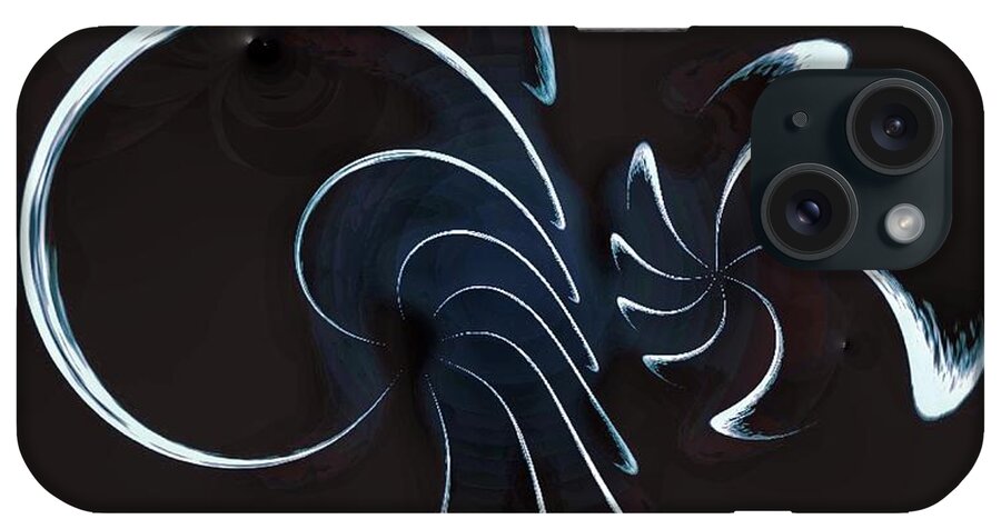 Lunar iPhone Case featuring the digital art Lunar Eclipse in Abstract by Blair Stuart