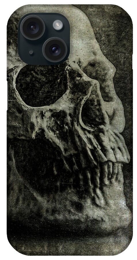 Skull iPhone Case featuring the photograph Macabre Skull 1 by Roseanne Jones