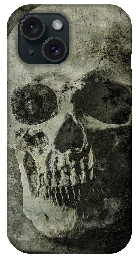 Skull iPhone Case featuring the photograph Macabre Skull 2 by Roseanne Jones