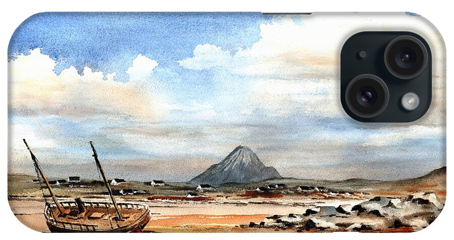 iPhone Case featuring the painting Macaire Beach, Gweedore by Val Byrne