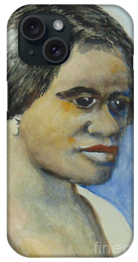 Beauty Products iPhone Case featuring the painting Madam CJ Walker by Saundra Johnson