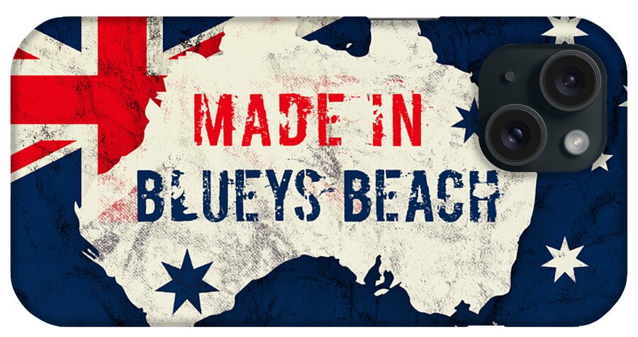 Blueys Beach iPhone Case featuring the digital art Made in Blueys Beach, Australia by TintoDesigns