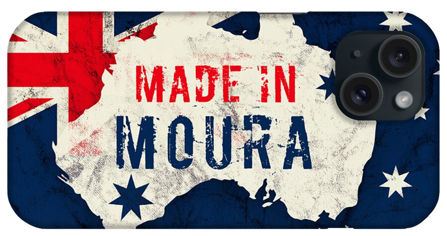 Moura iPhone Case featuring the digital art Made in Moura, Australia by TintoDesigns
