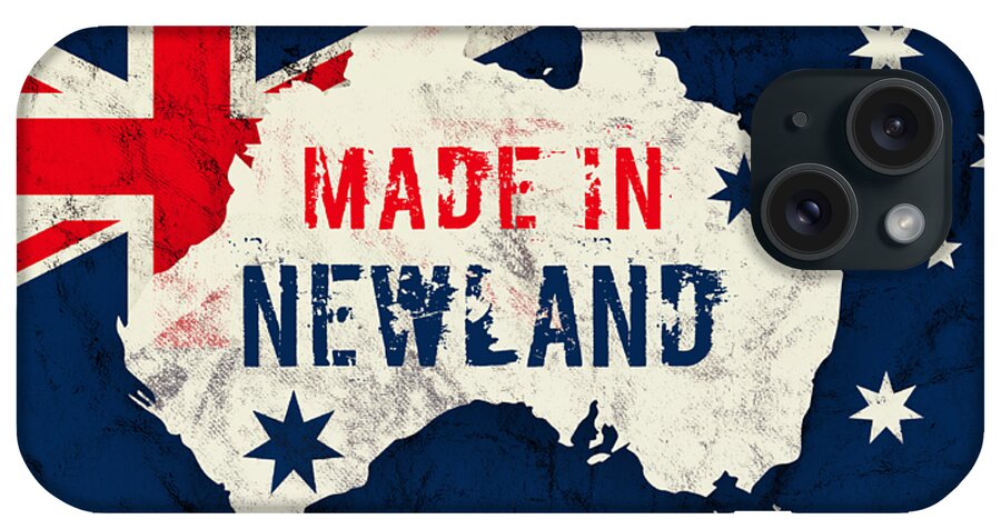 Newland iPhone Case featuring the digital art Made in Newland, Australia by TintoDesigns