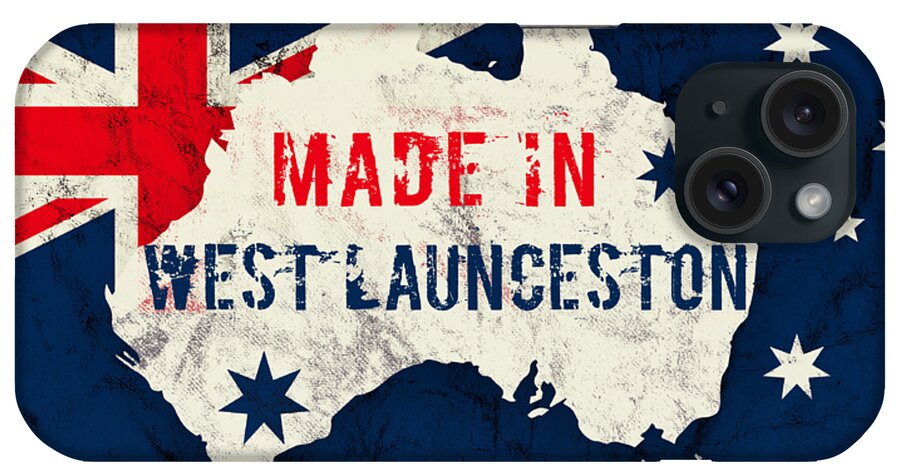 West Launceston iPhone Case featuring the digital art Made in West Launceston, Australia #westlaunceston #australia by TintoDesigns