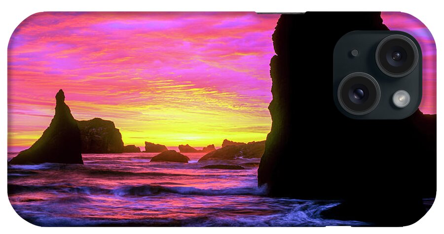 West Coast iPhone Case featuring the photograph Magenta Explosion by Randy Bradley