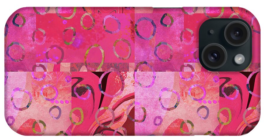 Magenta Swirl iPhone Case featuring the digital art Magenta Swirl by Nancy Merkle