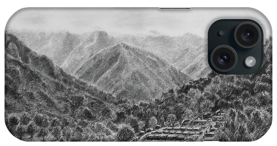 Maggie Valley iPhone Case featuring the drawing Maggie Valley by Marlene Little