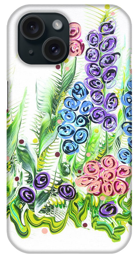  iPhone Case featuring the painting Magical Garden by Jane Arlyn Crabtree