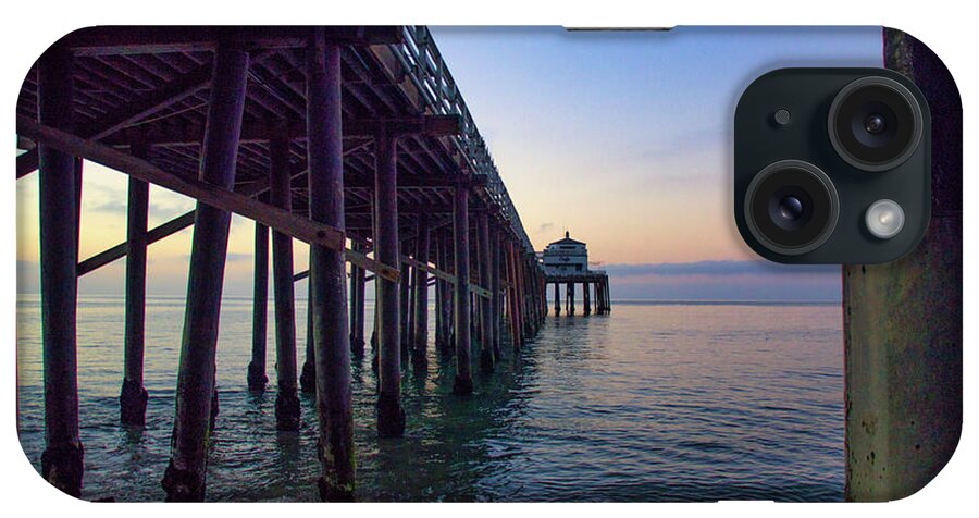 Beach Sunrise iPhone Case featuring the photograph Malibu Pier at Dawn by Matthew DeGrushe
