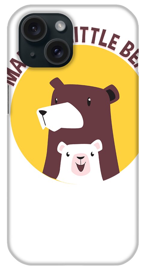 Adorable iPhone Case featuring the digital art Mamas Little Bear Mother and Her Cub by Jacob Zelazny