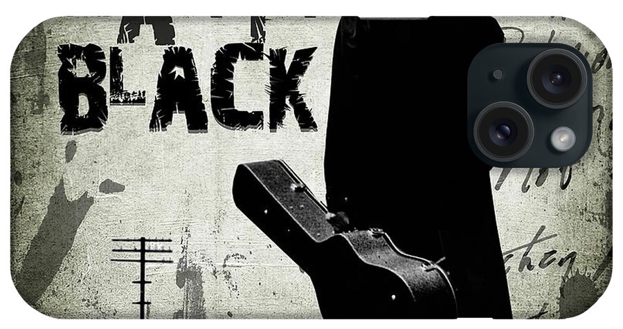 Johnny Cash iPhone Case featuring the drawing Man In Black Johnny Cash by Unknown Artist