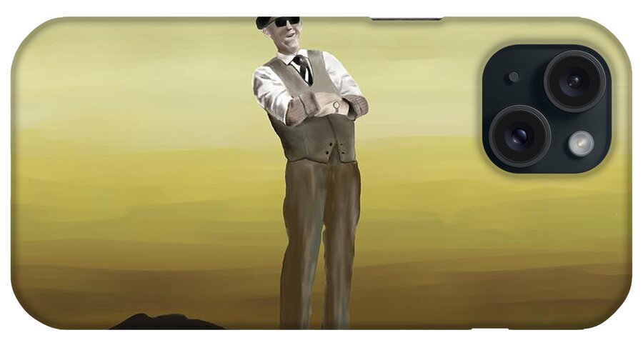 Surreal iPhone Case featuring the painting Man in the Sun by Ana Borras