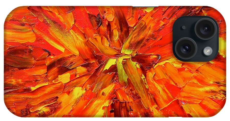 Marigold iPhone Case featuring the painting Marigold Inspiration 1 by Teresa Moerer