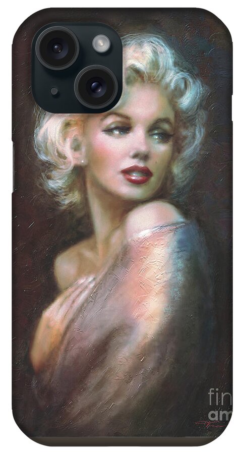 Theo Danella iPhone Case featuring the painting Marilyn WW by Theo Danella