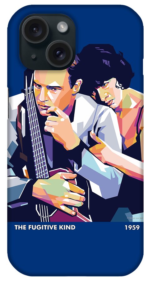 Marlon Brando iPhone Case featuring the digital art Marlon Brando and Anna Magnani by Movie World Posters
