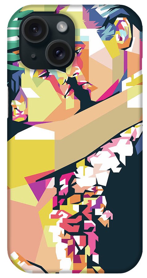Marlon Brando iPhone Case featuring the digital art Marlon Brando and Tarita Teri'ipaia by Movie World Posters