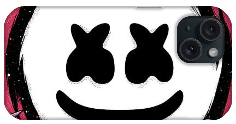 Drawings iPhone Case featuring the drawing Marshmello by Jason Snell