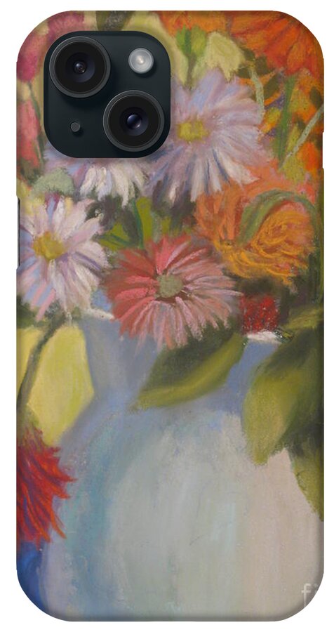 A Bouquet Of Flowers iPhone Case featuring the painting Martha's Flowers by Constance Gehring