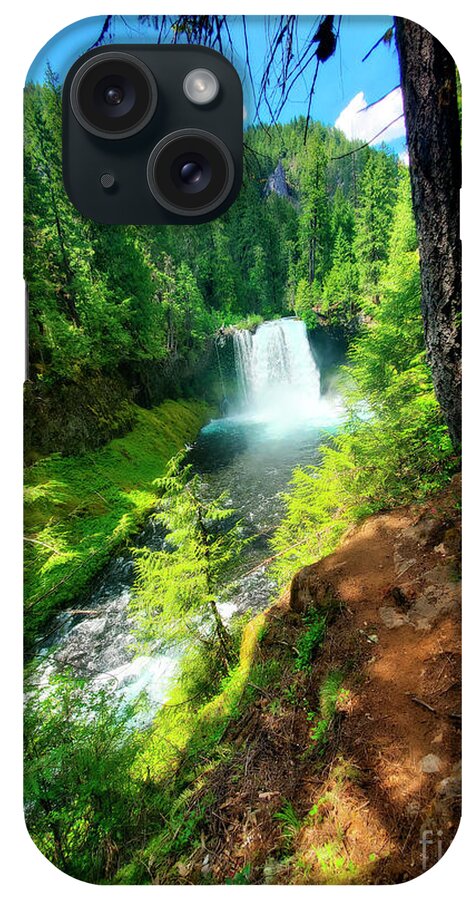 Waterfall iPhone Case featuring the photograph Marveling in the Beauty by Janie Johnson