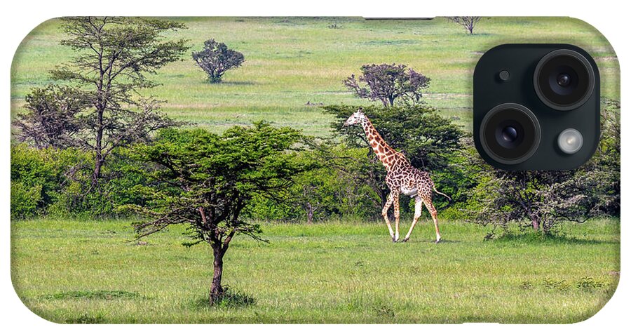Africa iPhone Case featuring the photograph Masai Giraffe Landscape by Eric Albright