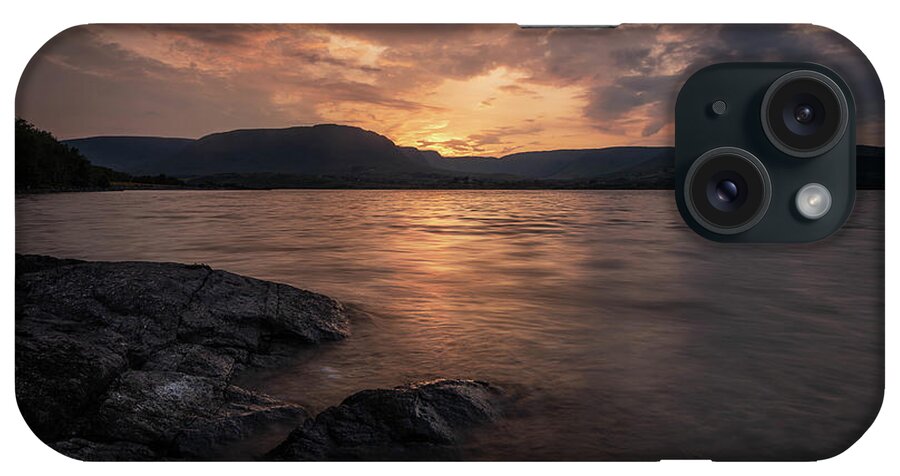 Lake iPhone Case featuring the photograph Mask Sunset by Niall Whelan