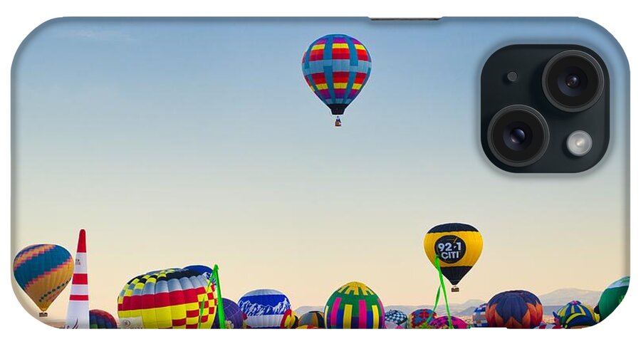Albuquerque International Balloon Fiesta iPhone Case featuring the photograph Mass Ascension by Segura Shaw Photography