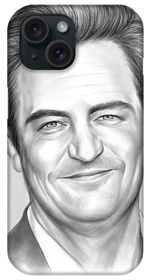 Matthew Perry iPhone Case featuring the drawing Matthew 2 by Greg Joens
