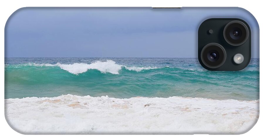 Aloha iPhone Case featuring the photograph Milky waves,Makena Beach,Maui by Bnte Creations