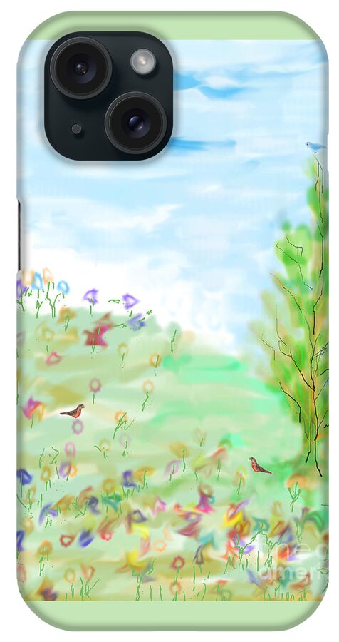 Springtime iPhone Case featuring the digital art May Day by Kae Cheatham