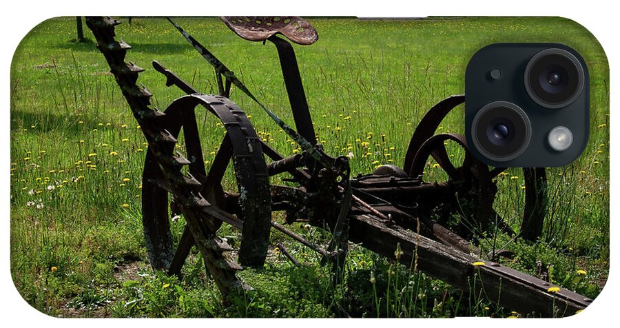 Mccormick Deering Horse Drawn Sickle Mower iPhone Case featuring the photograph McCormick Deering horse drawn sickle mower 002 by Flees Photos