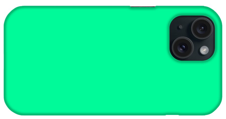 Mediumspringgreen iPhone Case featuring the digital art Mediumspringgreen Colour by TintoDesigns