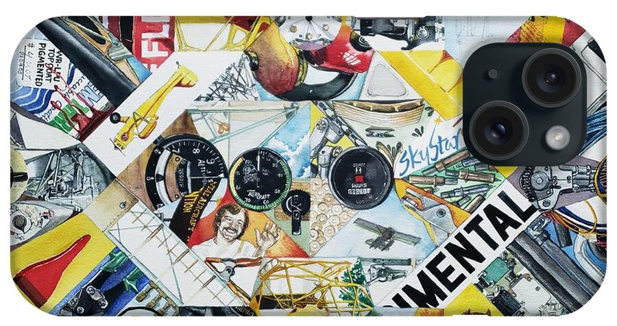 Aviation iPhone Case featuring the painting Mental Flight by Merana Cadorette