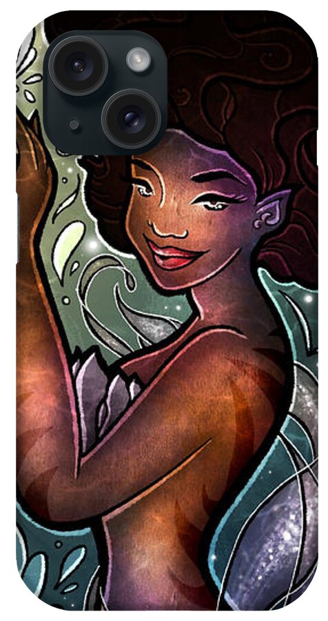 Mermaids iPhone Case featuring the digital art Mertwins by Mandie Manzano