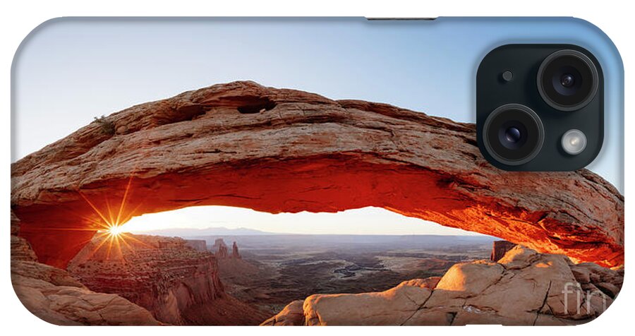 Mesa Arch iPhone Case featuring the photograph Mesa arch sunrise by Matteo Colombo