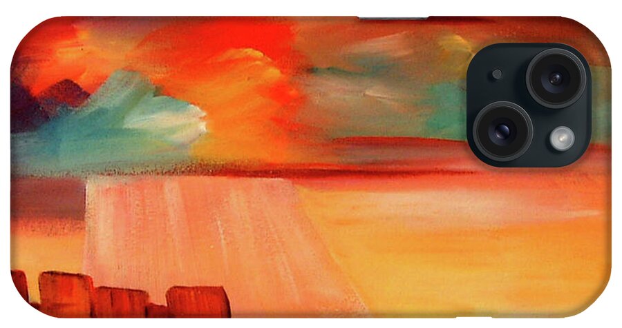 Landscape iPhone Case featuring the painting Mesa Glory by Jim Stallings