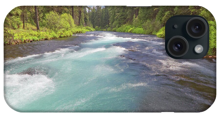 Whitewater iPhone Case featuring the photograph Metolius River by Loyd Towe Photography