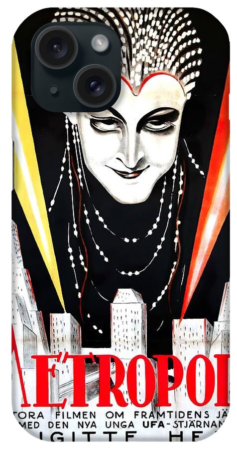 Aslund iPhone Case featuring the mixed media ''Metropolis'', 1927 - art by John Aslund by Movie World Posters